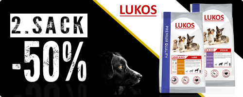 50% Rabatt auf den 2. Sack Lukos Hundefutter